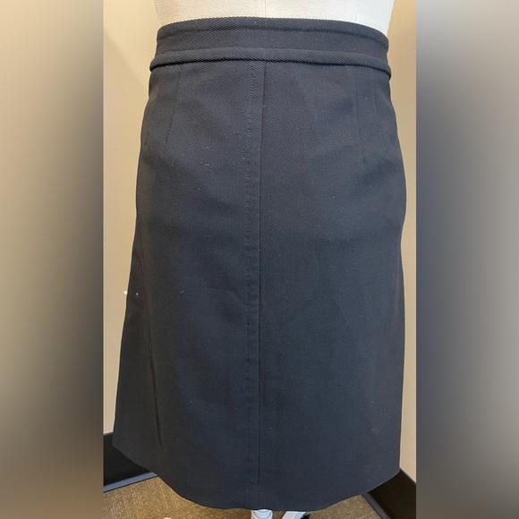 Tracy Reese zip up faux leather pocket black and brown skirt - size Large - Picture 6 of 9